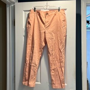 Loft “The Slim” size 14 cotton pants peach color NWOT
